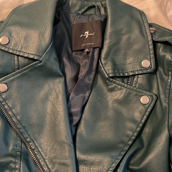 7 for all mankind faux leather jacket - Picture 2 of 3